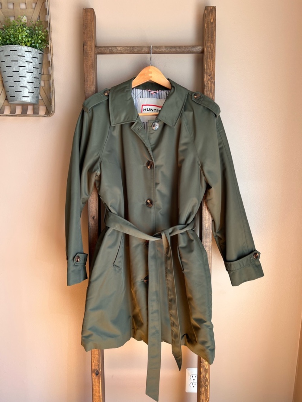 Hunter Women's Olive Green Trench Coat